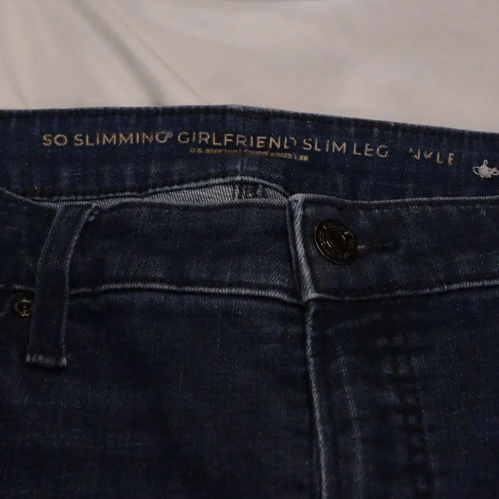 Chico's‎ So Slimming Girlfriend Ankle Jeans Women's 10R 33x26.5